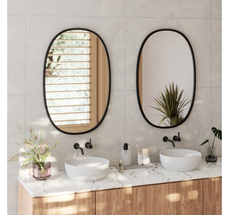 UMBRA lustro wiszące HUB 61 x 91 cm czarne