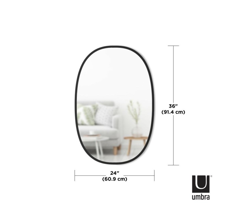 UMBRA lustro wiszące HUB 61 x 91 cm czarne