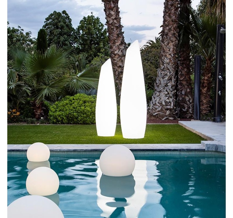 NEW GARDEN lampa ogrodowa FREDO 140 CABLE biała