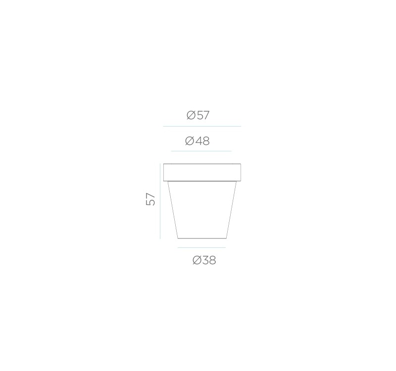 NEW GARDEN donica MAGNOLIA 60 CABLE biała