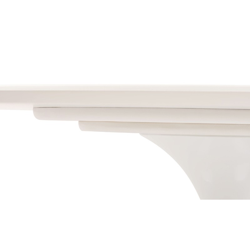 Stół TULIP ELLIPSE biały - blat owalny MDF, metal