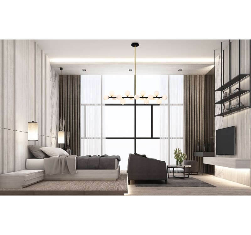 MOOSEE lampa wisząca COSMO LEVEL M - czarna, złota