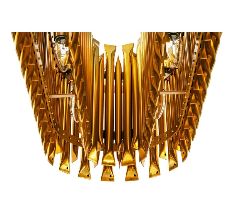 Lampa wisząca GALLIANO LONG ciemne złoto - aluminium, stal węglowa