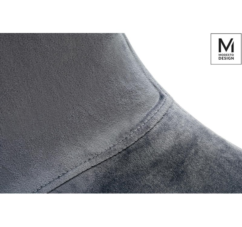 MODESTO krzesło LUCY szare - welur, metal