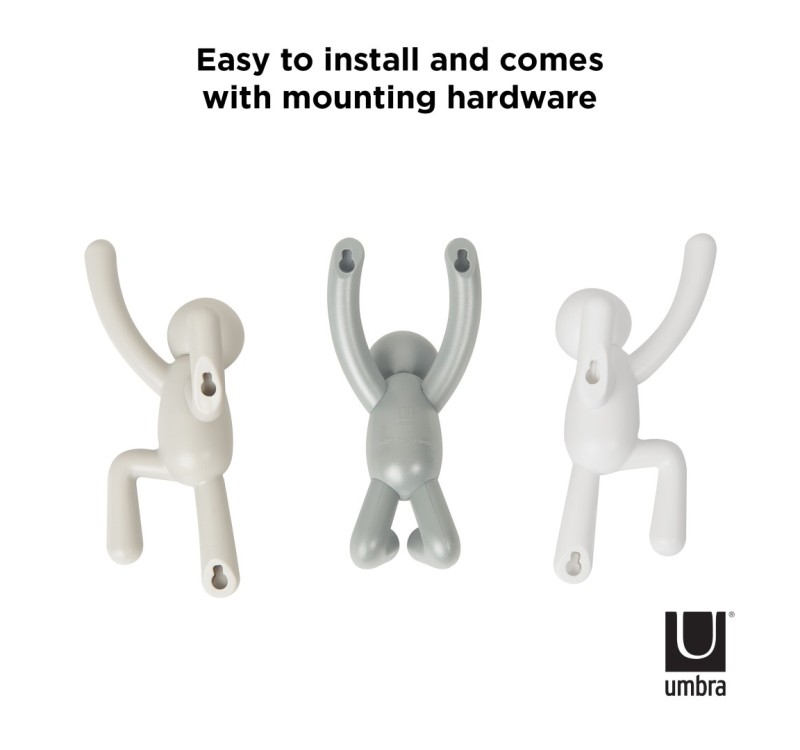 UMBRA wieszak ścienny BUDDY ciemnoszary - jasnoszary - biały