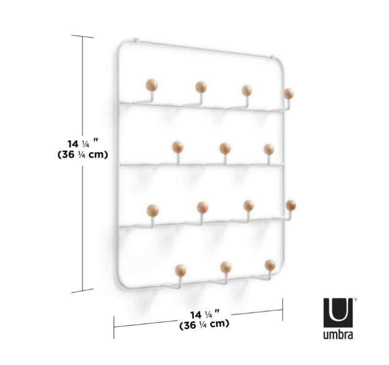 UMBRA wieszak ścienny ESTIQUE biały