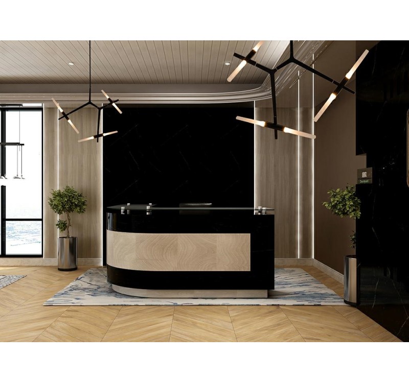 Lampa wisząca CANDELABR 6 czarna - aluminium, szkło