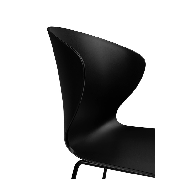 Krzesło barowe ALI czarny - polipropylen, metal