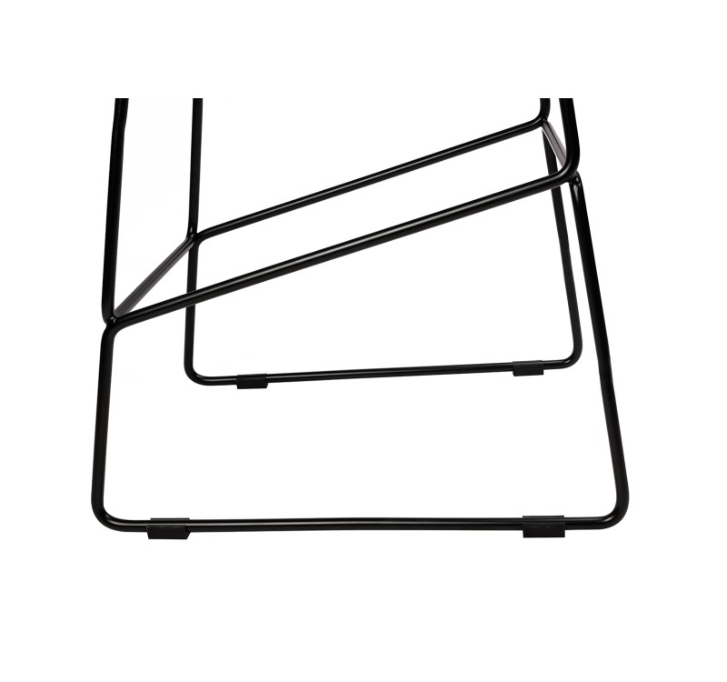 Krzesło barowe ALI czarny - polipropylen, metal