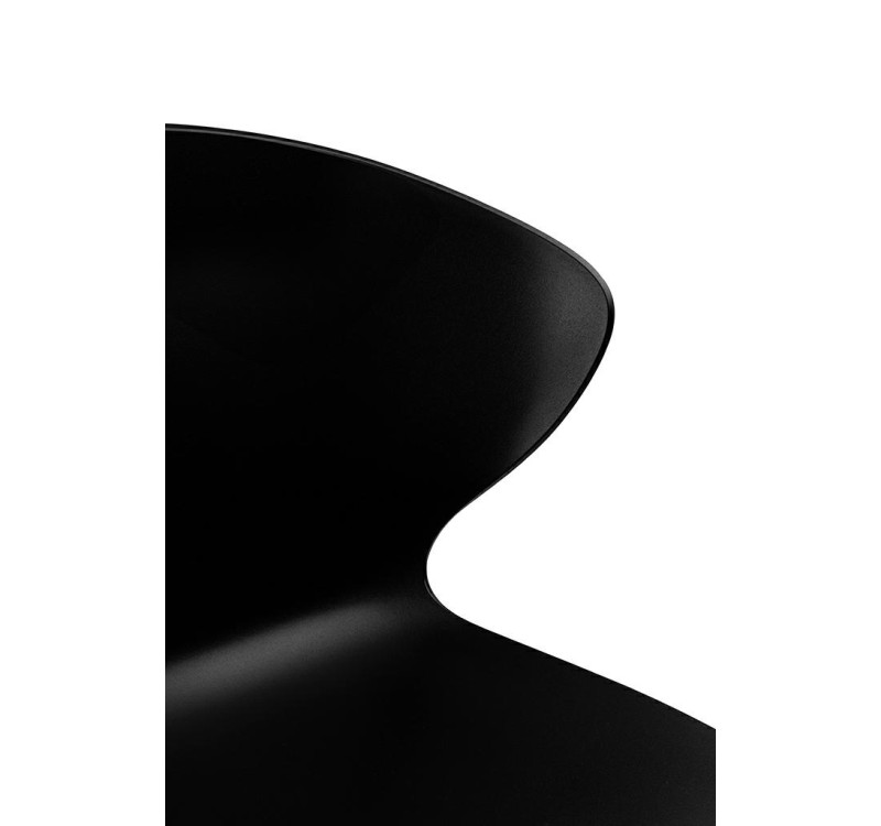 Krzesło barowe ALI czarny - polipropylen, metal