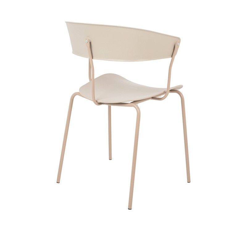 Krzesło JETT beżowe - polipropylen, metal