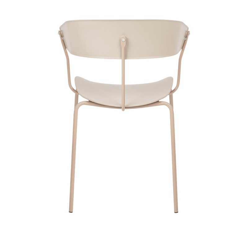 Krzesło JETT beżowe - polipropylen, metal