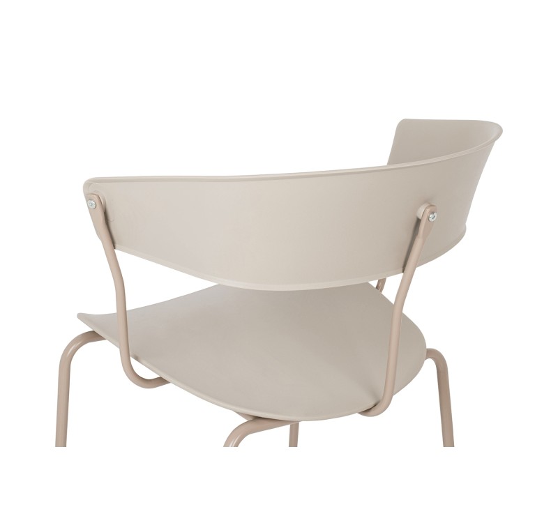 Krzesło JETT beżowe - polipropylen, metal