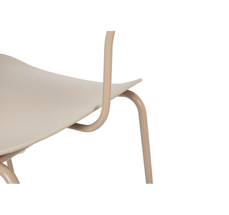 Krzesło JETT beżowe - polipropylen, metal