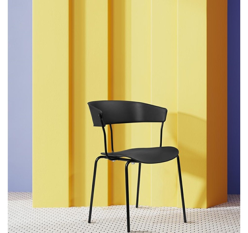 Krzesło JETT beżowe - polipropylen, metal