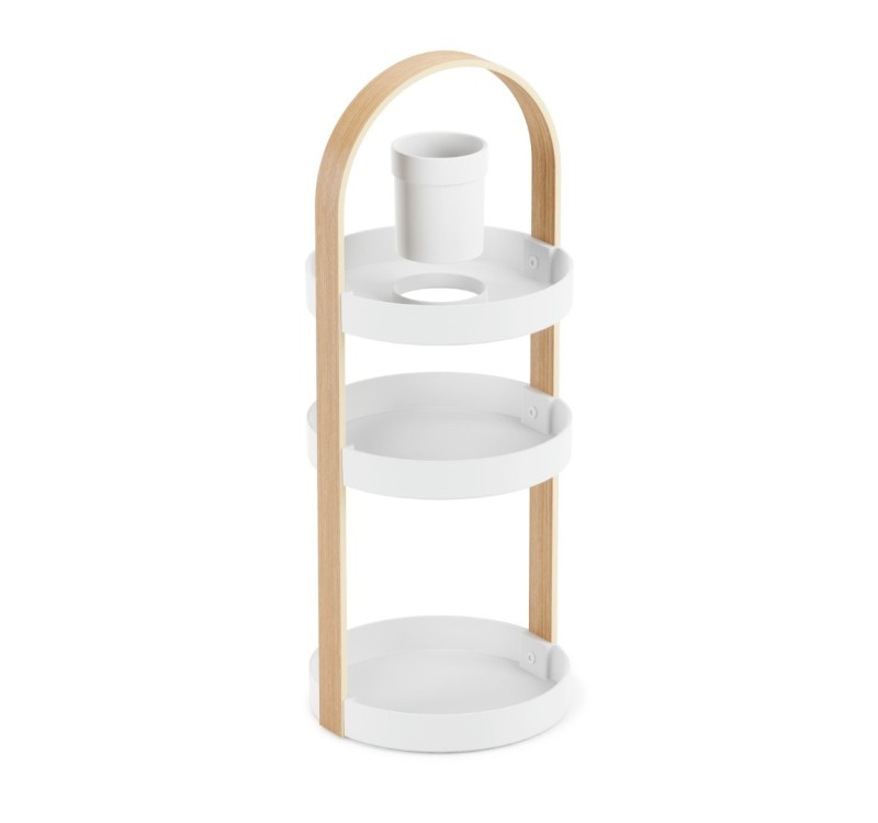 UMBRA organizer na kosmetyki BELLWOOD biały naturalny