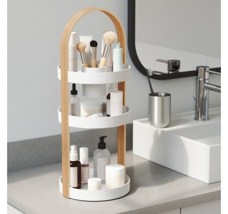 UMBRA organizer na kosmetyki BELLWOOD biały naturalny