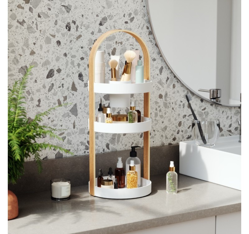 UMBRA organizer na kosmetyki BELLWOOD biały naturalny