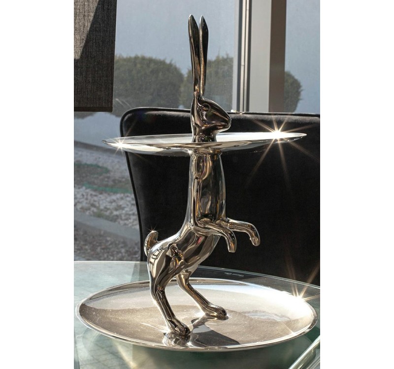 KARE patera / etażerka BUNNY srebrna