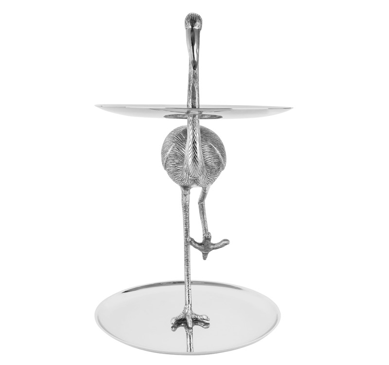 KARE patera / etażerka FLAMINGO srebrna