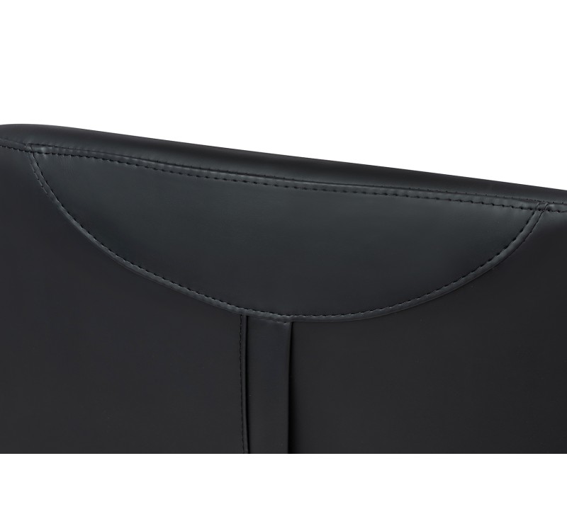 Fotel LAZY czarny ekoskóra - podstawa czarna