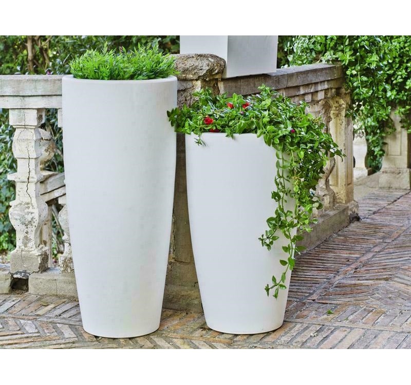 NEW GARDEN donica BAMBU 90 BATTERY biała