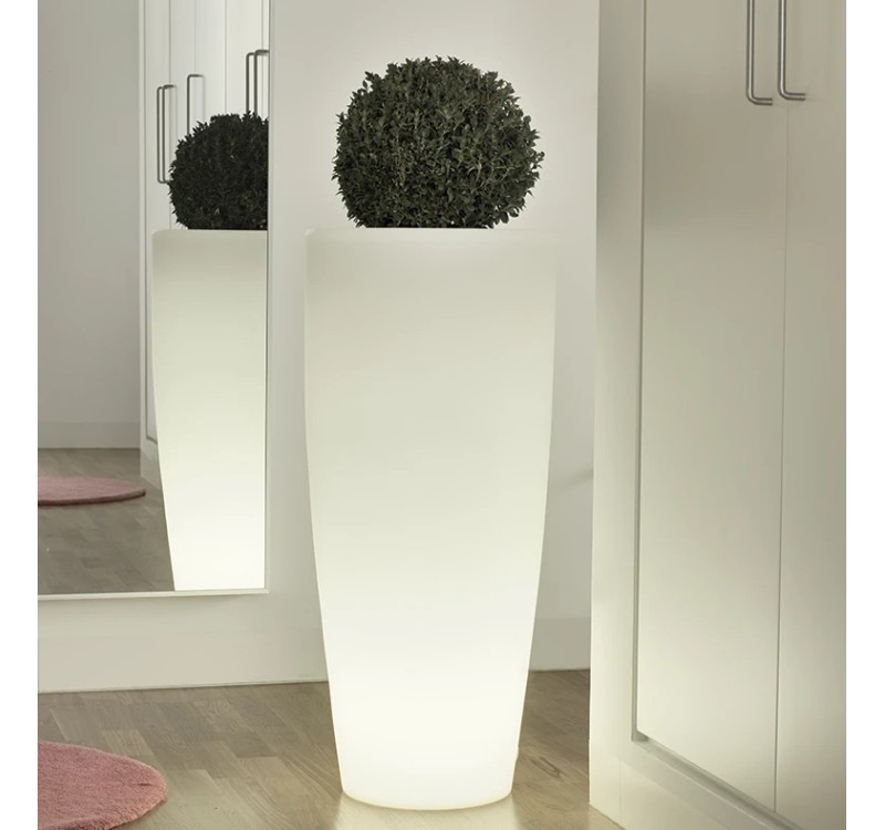 NEW GARDEN donica BAMBU 90 BATTERY biała