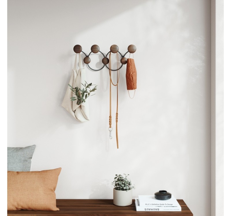 UMBRA wieszak na ubrania DOTSY 7 czarny orzech