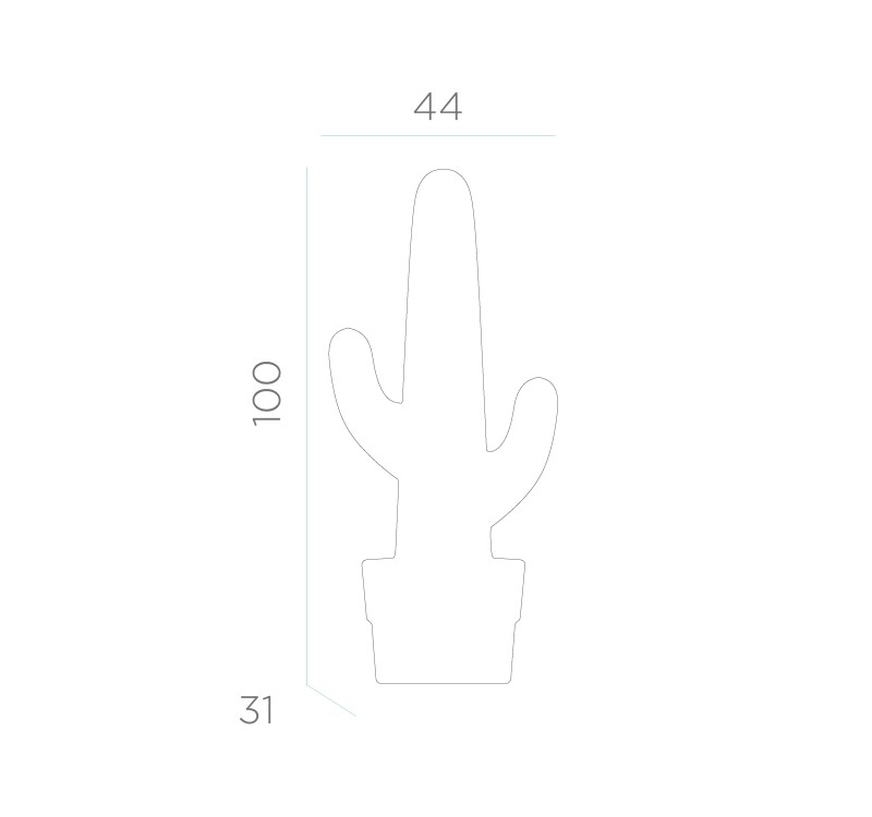 NEW GARDEN lampa ogrodowa KAKTUS CABLE biała