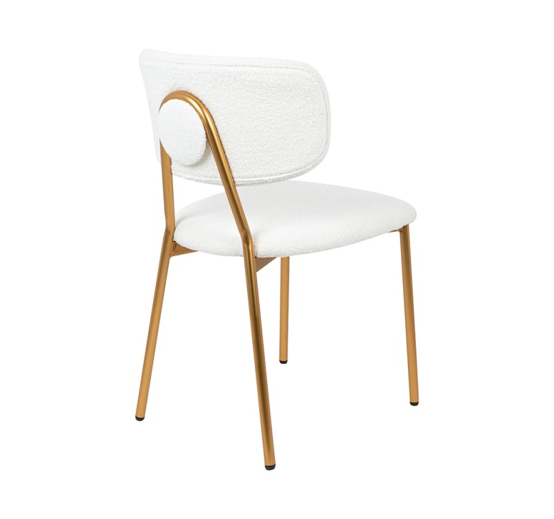 Krzesło FABIOLA BOUCLE białe