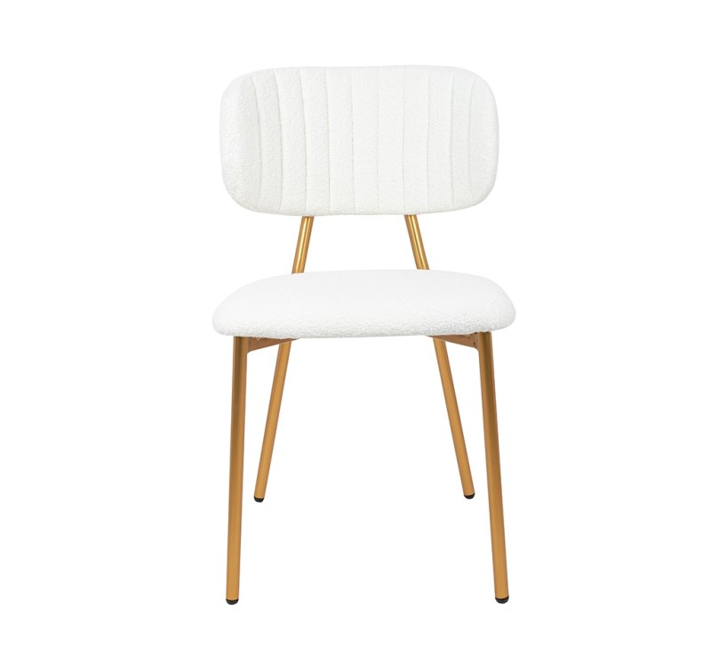 Krzesło FABIOLA BOUCLE białe