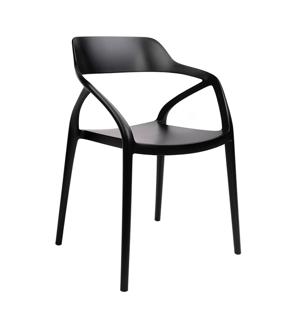 Krzesło GLORIA czarne - polipropylen