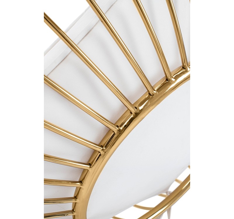 Fotel wiszący GABBIA złoty / beżowy