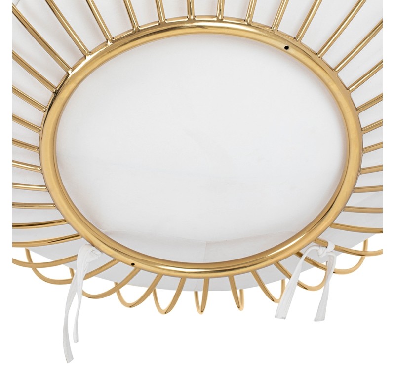 Fotel wiszący GABBIA złoty / beżowy