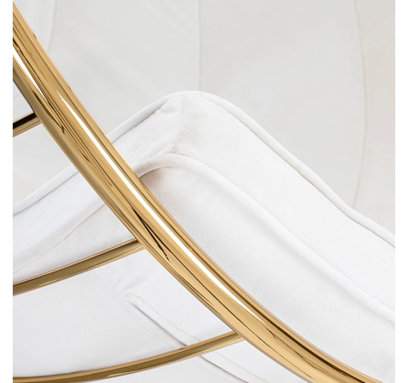 Fotel wiszący GABBIA złoty / beżowy