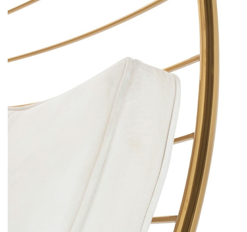 Fotel wiszący GABBIA złoty / beżowy