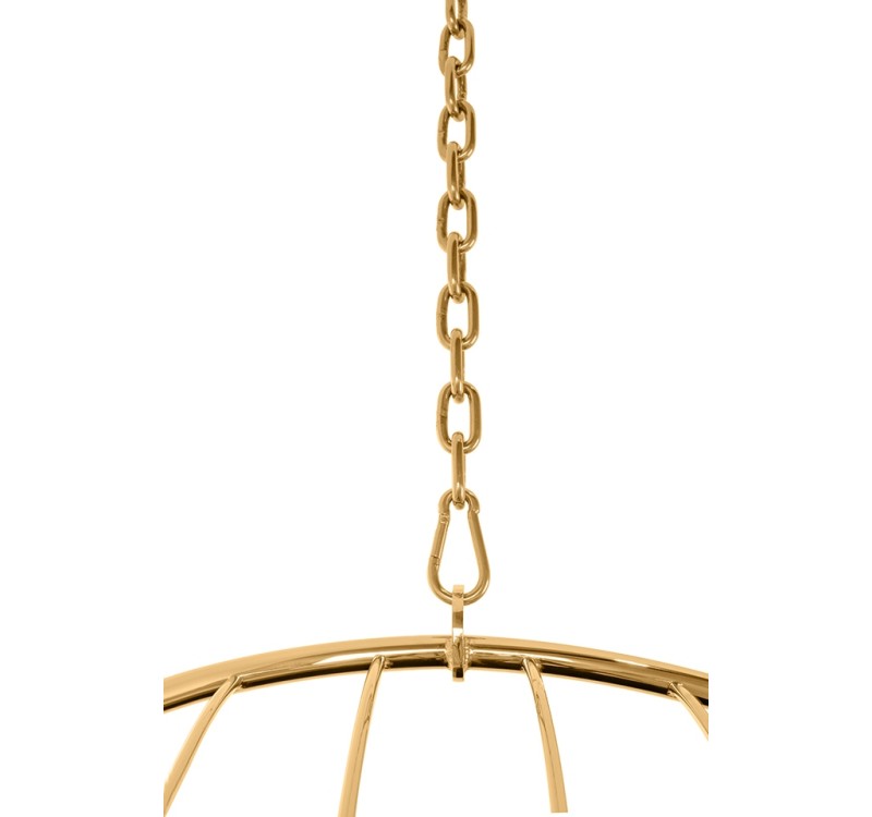 Fotel wiszący GABBIA złoty / beżowy