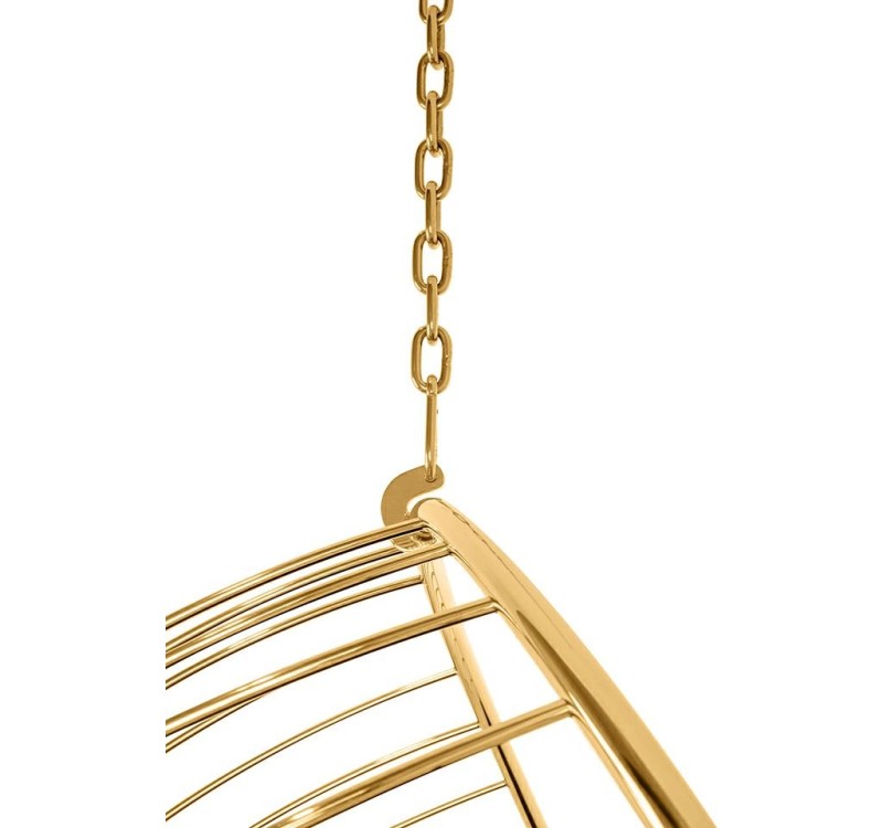 Fotel wiszący GABBIA złoty / beżowy