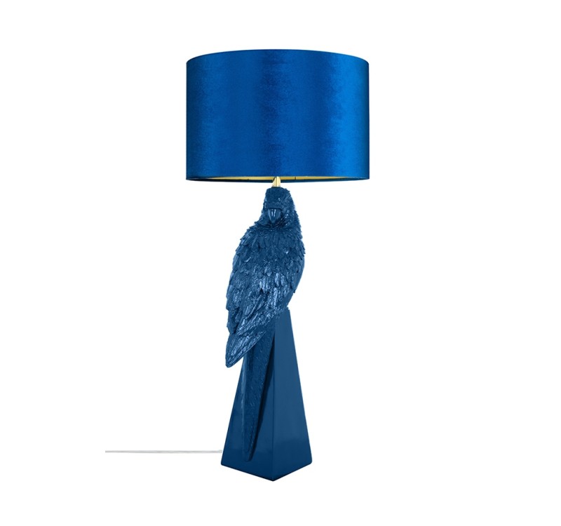 KARE lampa stołowa PARROT 84 cm niebieska