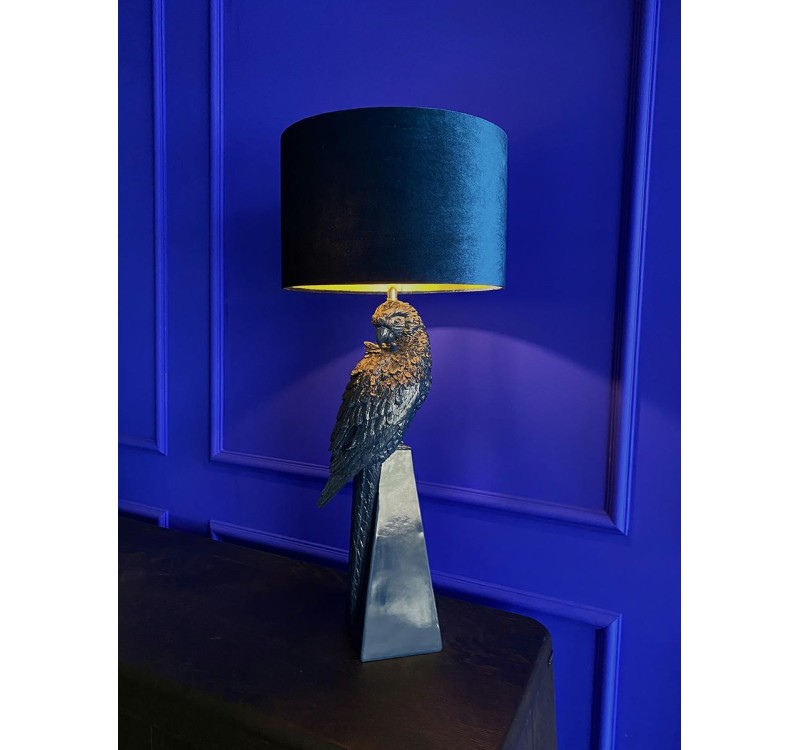 KARE lampa stołowa PARROT 84 cm niebieska