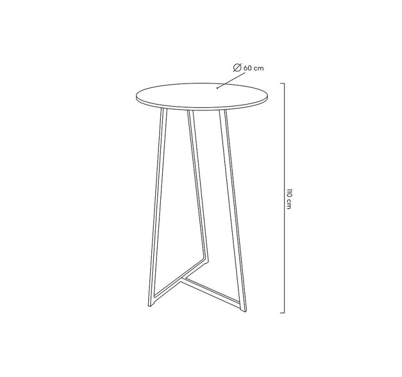 Stolik barowy ALLEN 60 czarny