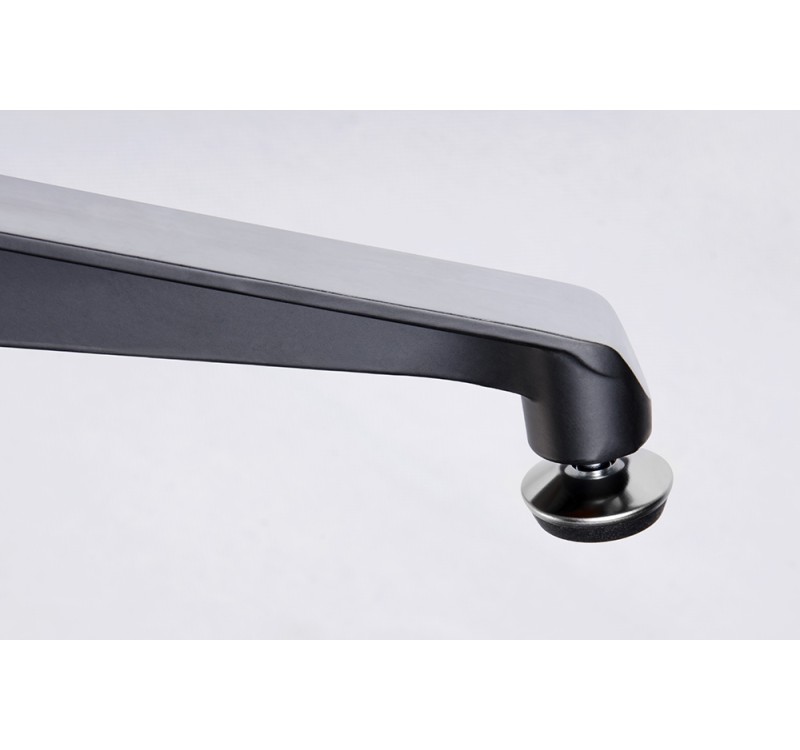 Fotel LOUNGE czarny / orzech - skóra naturalna