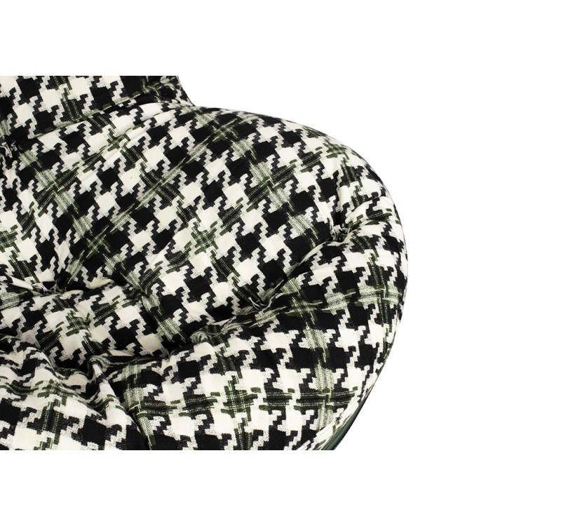 Fotel bujany FATTY zielona pepitka