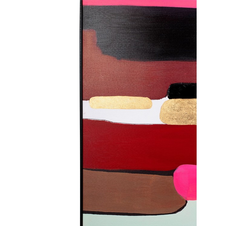 KARE obraz ABSTRACT SHAPES PINK  73x143 cm