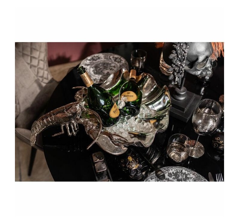 KARE chłodziarka na napoje / patera       LOBSTER srebrna