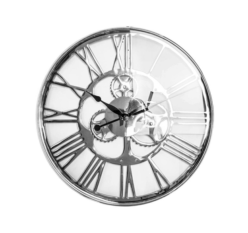 KARE zegar GEAR 60 srebrny