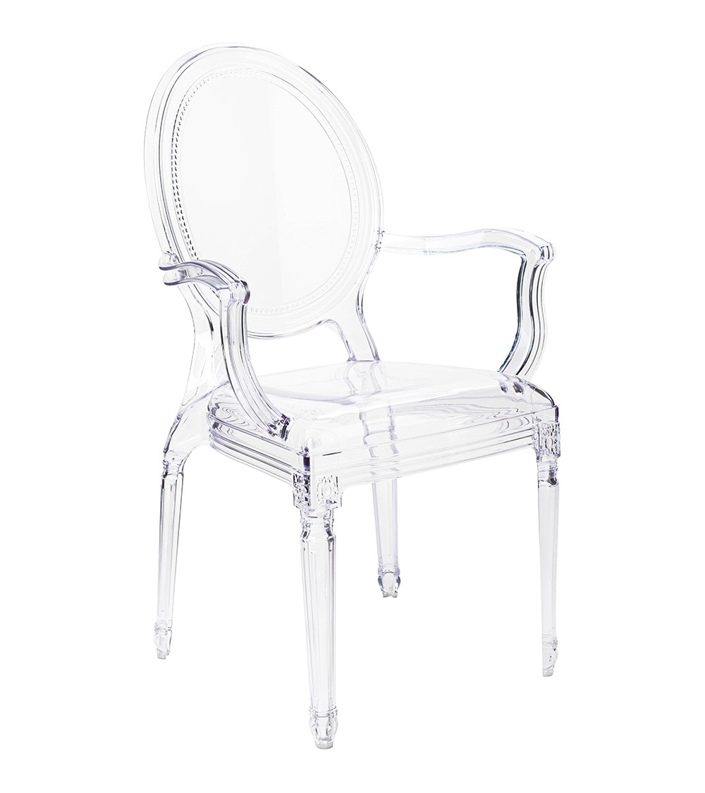 Krzesło PRINCE ARM transparentne - poliwęglan