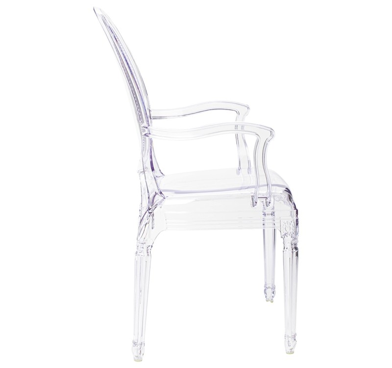 Krzesło PRINCE ARM transparentne - poliwęglan