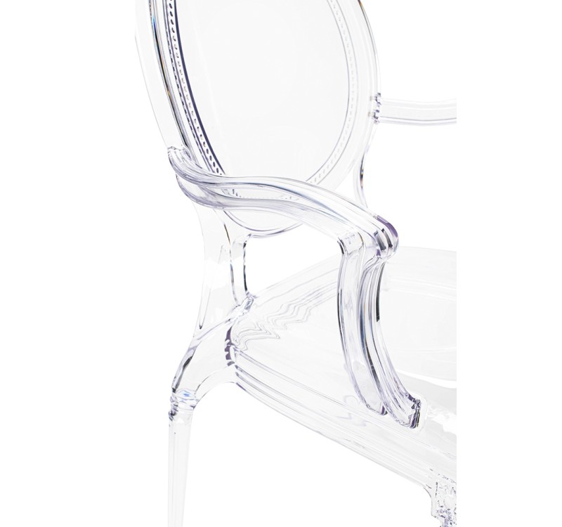 Krzesło PRINCE ARM transparentne - poliwęglan