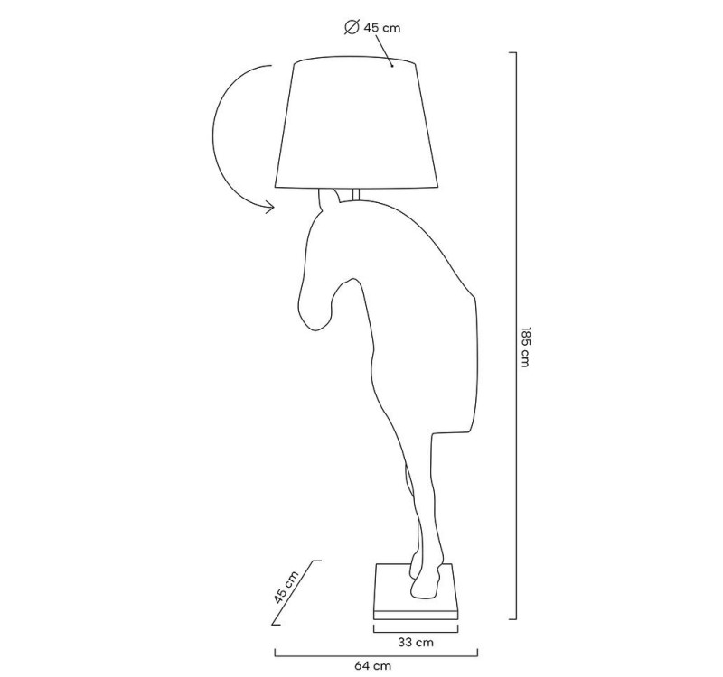 MOOSEE lampa podłogowa KOŃ HORSE STAND    M biała - włókno szklane